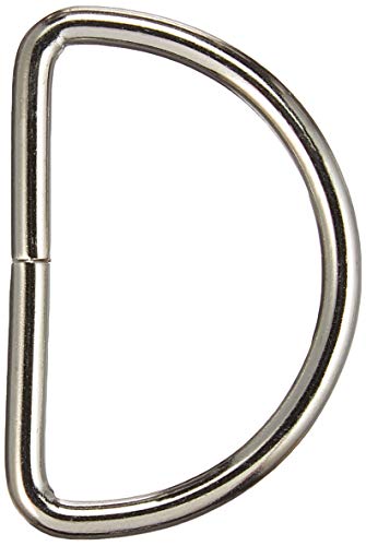AKORD Pack de 10 Anillas en D Plateadas de 30 mm para Bolsos o Asas de Bolso Cover