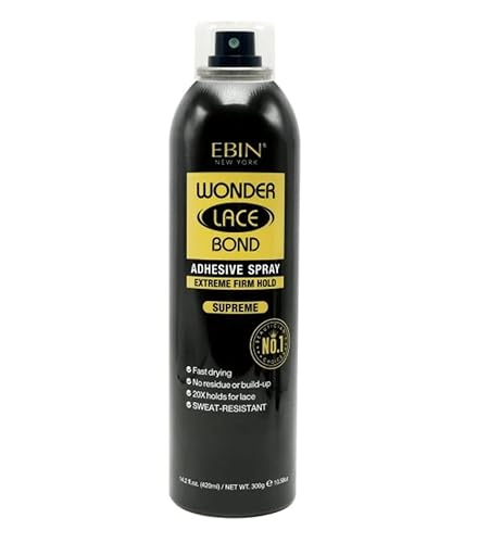 Miniatura 11 de EBIN NEW YORK Wonder Lace Bond - Aerosol adhesivo Supreme, paquete de 3 – Agarre extremadamente firme de 2.7 onzas / 2.7 fl oz Uso activo, secado