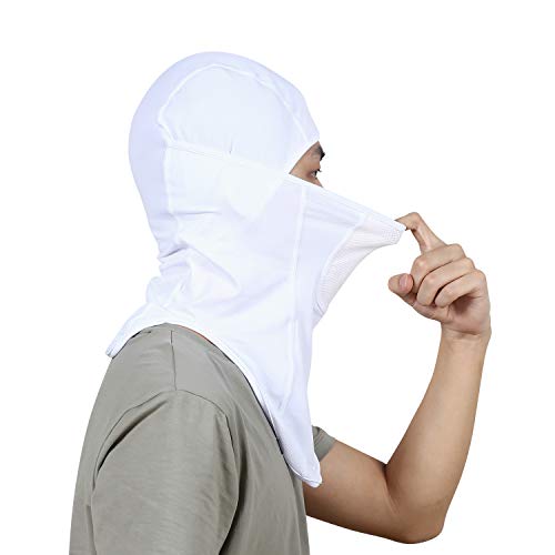 Balaclava - Sun Protection Mask Windproof, Dust & Breathable Summer Full Face Cover for Cycling, Hiking, Motorcycle (White)