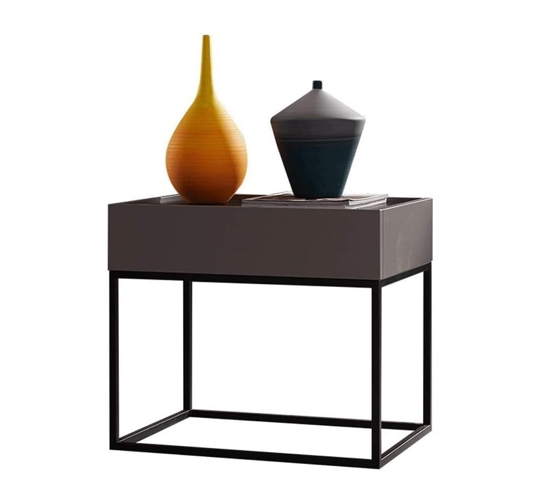 Table de Chevet en Fer Forgé JATIBOSH au Style Nordique Épuré