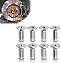 Dewkou 8 PCS Braking Disc Rotor Screws Kit, Stainless Front Rear Braking Set Bolts, Suitable for Honda Acura Hyundai and Kia Models Best Alternative to Mazda (Silver)