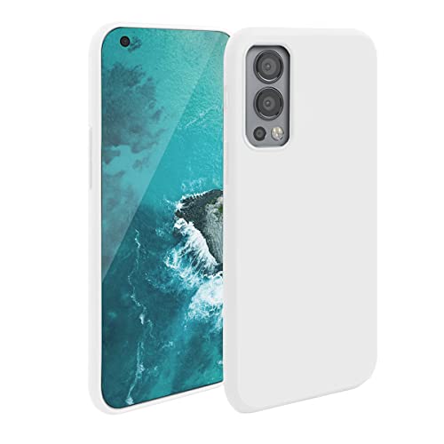 Image of LIRAMARK Liquid Silicone Soft Back Cover Case for OnePlus Nord 2 5G (White)