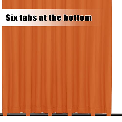 Image of Easy-Going Outdoor Curtains for Patio 1 Panel, 150x84 inch, Orange | Waterproof, Windproof, Weatherproof Privacy Outdoor Curtains for Cabanas Porches and Pergolas, Grommet Top and Tab Bottom