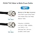 MOOKEERF TNC Male to TNC Male Coax Cable 10FT, 50 Ohm RG58 Coaxial Cable with TNC Connectors for GPS Navigation Antenna,RTK Surveying Antenna,Wireless mic System