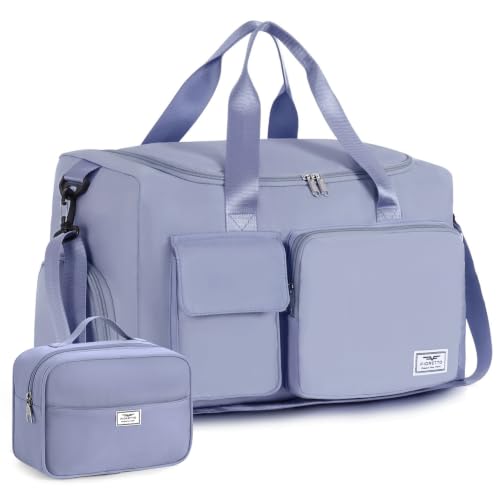 Image of FIORETTO Women's Gym Duffle Bag with Shoes Compartment, 30L Capacity, Ideal for Travel, Gym, Sports, Duffel, Weekender
