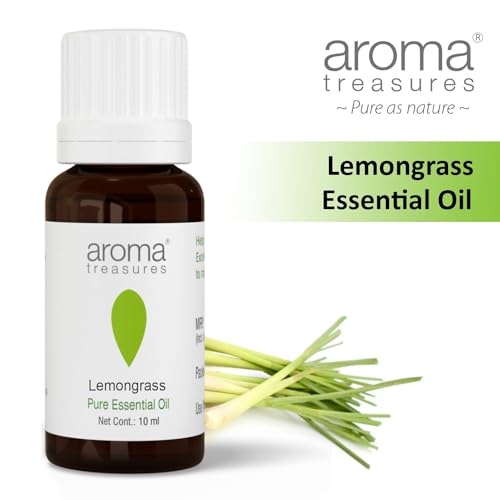 Image of Aroma Treasures Lemongrass Essential Oil - 100% Pure and Natural Aromatherapy Oil for Skin and Hair - 10ml