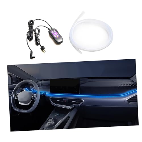 アンビエントライト 車 極細 隙間 LED RGB 車内 ルミネーション センターコンソール用ライト音楽同期/連動 インテリアライト LED 車内装飾用 超高輝度 無限調色 無段階調光 LEDネオンライト アプリコントロール USB電源