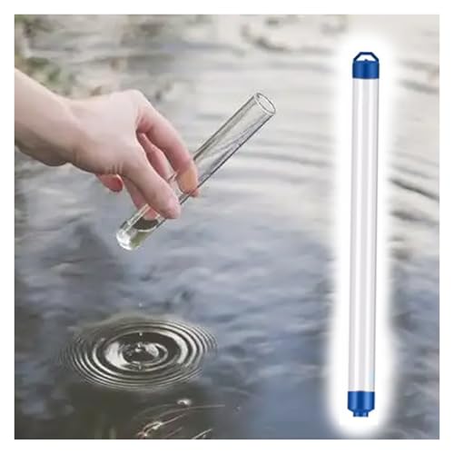 PVC Water Sample Collector, Liquid Sampler with Gravity Water Stopper Ball & Adjustable Valve & 10 M Rope, Water Sampler Kit for Pool/Wellhead/Reservoir(1 Pipe,1L-37.2 in Long)
