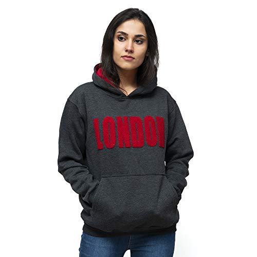 Sudaderas con capucha de Londres Souvenirs con logotipo de pelo para mujer, sudaderas de Inglaterra con la bandera británica Shadow H. Londres M
