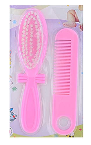 Image of Grooming Comb & Brush Set for Babies /Infants /Toddlers /Newborns-Pink