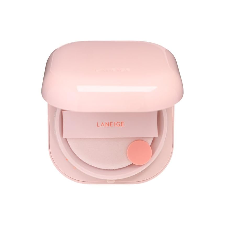 LANEIGE Neo Cushion Glow Base Cushion Illuminante, tonalità 23N, 15 g più ricarica 15 g, copertura naturale, finitura radiante, SPF 23 PA++