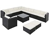 gartenbank metall landi Exklusive Poly Rattan XXXL Lounge von CASARIA - Luxus Gartenmöbel für Ihr Zuhause!
