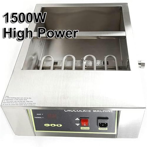 Chocolate Tempering Melter eléctrico 1500W con 2 tanques 8L acero inox miniatura 4