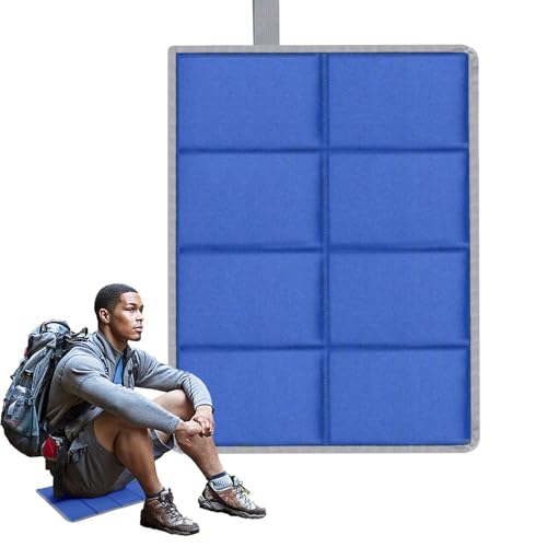 Asiento de cojín de Camping Plegable, cojín de Asiento de Senderismo Plegable Impermeable | Cojín de Asiento de Camping portátil, Multifuncional y Resistente, para Picnic, Playa, Pesca, Camping