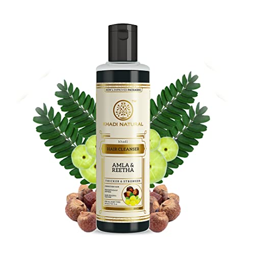 Khadi Natural Amla & Reetha Hair Shampoo | Anti-Hair Fall Shampoo | Shampoo for Thick & Strong Hair | Ayurvedic Shampoo for Healthy Hair | Suitable for All Hair|210 ml