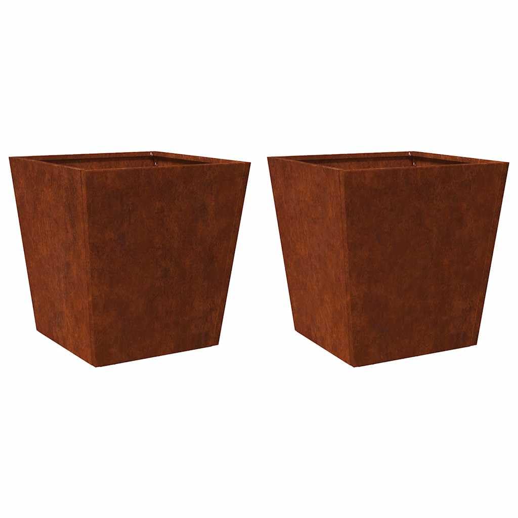 vidaXL Garden Planter 50x50x50 cm Weathering Steel