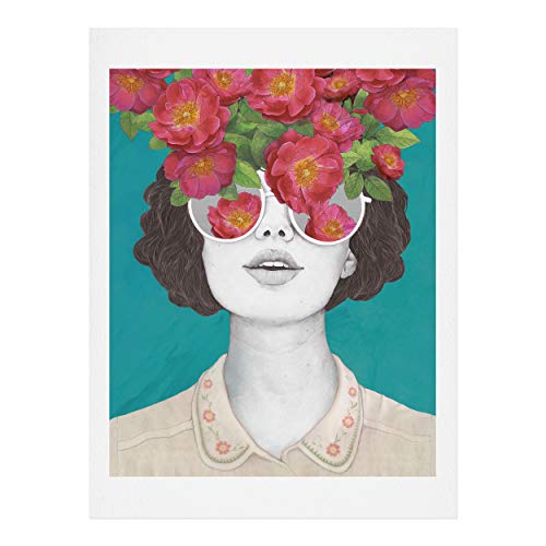 Society6 Laura Graves The Optimist Rose Tinted Glass Art Print, 18 in x 24 in, Blue