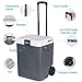 ROCKPALS Car Fridge Electric Cooler and Warmer for Car, 32Quart Mini Fridge for Car and Home with Wheel&Pull Out Handle,12V DC 40Cans Portable Car Coolers for Road Trip, Camping,Truck Driver,Office,RV