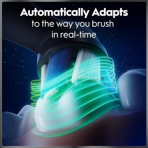 Oral-B Rechargeable Electric Toothbrush, iO9 Genius, 7 Cleaning Modes, Interactive Display, Charging Travel Case, Visible Pressure Sensor, 4 Brush Heads, White Alabaster - image 2