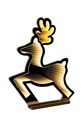 Star-Max LED Rentier mit Infinity Effekt, Weihnachtsdekoration für...