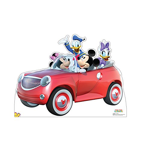 Image of Cardboard People Mickey Mouse Car Ride Life Size Cardboard Cutout Standup - Disney's Mickey Mouse Clubhouse
