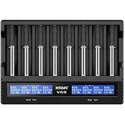 Porta Celular Con Cargador XTAR PB2S 18650 - Caricatore rapido a batteria con Porta USB C 18650, 20700 21700, 2 Porte, uscita USB, 18650 con Display LCD, batterie Non incluse