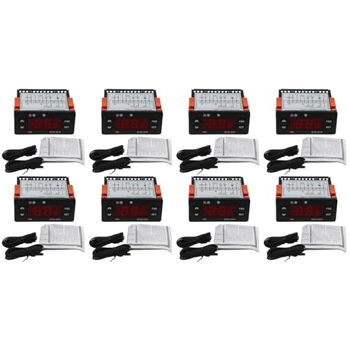 Fivetwofive 8X ETC-974 Controlador de Temperatura Digital Microordenador Termostatos Termostato Alarma de Refrigeración 220V Sensor