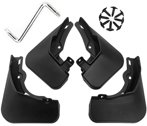 Image of Mud Flaps Mud Guards Fit for 2022-2024 Mitsubishi AIRTREK, Front & Rear Mud Splash Guards Accessories - 4 Pc, Black