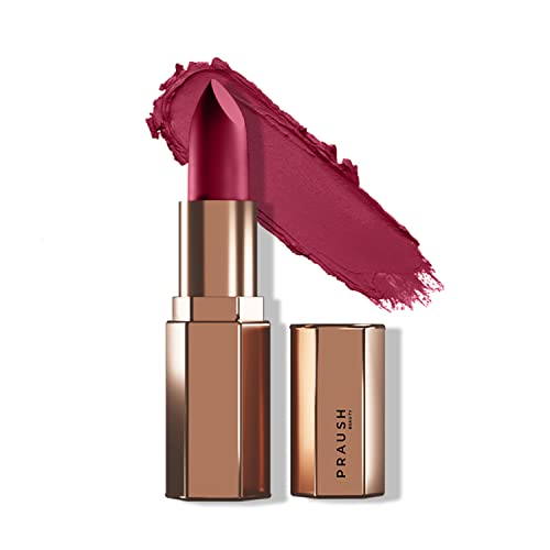 Image of PRAUSH BEAUTY (Formerly Plume) Plush Matte Lipsticks Super Light & Hydrating, Long Lasting, Rich Pigment, Smooth Soft Matte Finish, Happy Hour, 4g