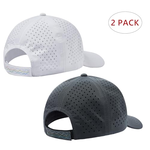 Image of UPF 50+ Performance Water Resistant Baseball Cap Lightweight Breathable Hat Golf Running Boat Hiking for Men Women