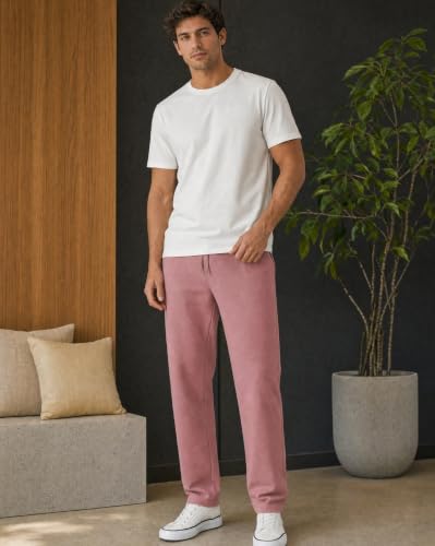 Image of Nobero Joggers for Men | Solid Trackpants for Men | Regular Fit | Elasticated Waist with Drawcord | Soft & Breathable Fabric | Casual Everyday Wear