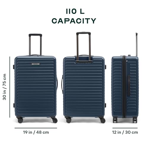 Image of Assembly Stark 28 Inch Large Check-in Trolley Bag Hard Shell Polycarbonate Suitcase with TSA Lock 8 Spinner Wheels Blue