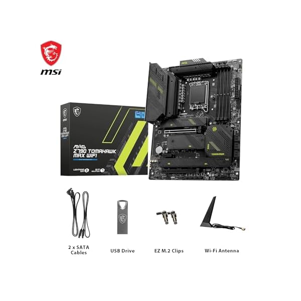 MSI MAG Z790 TOMAHAWK WIFI Motherboard ATX - Supports Intel Core 12/13th Gen Processors, LGA 1700, DDR5 Boost (7200+MHz/OC), 1 x PCIe 5.0 x16, 1 x PCIe 4.0 x16, 5 x M.2 Gen4, 2.5Gbps LAN, Wi-Fi 6E - Image 8