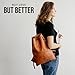 BERLINER BAGS Vintage Genuine Leather Gym Bag, Drawstring Backpack, Gym Backpack Men and Women - Brown