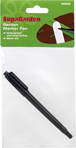 SupaGarden 2X Garden Plant Label waterproof marker pen (Black ink)