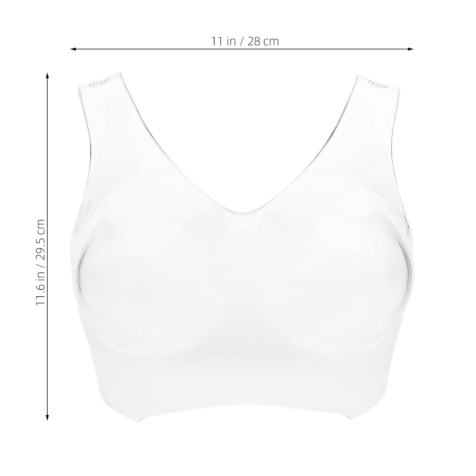 Maniquí de Torso Femenino Transparente Tamaño Grande Cintura Esculpida, Plástico Hueco para Exhibición de Ropa Interior y Sujetadores en Tiendas