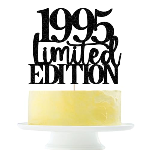 Yetxel 1995 Limited Edition Black Glitter Cake Topper