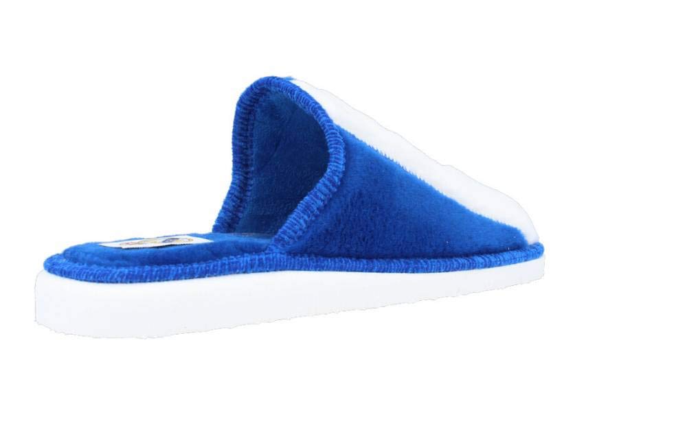 Andinas - Zapatillas de casa Real Madrid Oficial - Blanco-azul, 42