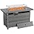 Fire Pit Table with Wind Guard for Outdoor, Auto-Ignition Propane Gas Firepits Rattan Rectangular Table for Outside Patio 60,000 BTU, Gray