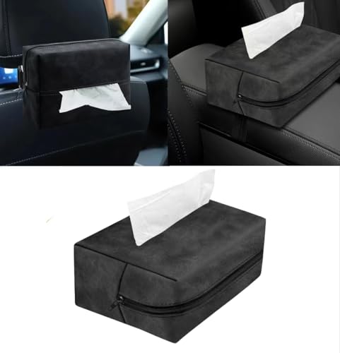 SHILONGBAIHUO Caja de Pañuelos para Renault Master III 2010-2019, Soporte de Gamuza Apoyabrazos Asiento Organizador Interior de Coche Suave Moderno