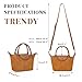 Quilted Crossbody Bags for Women, Lightweight Hobo Shoulder Bag, Casual Tote Handbags Autumn Suede Purse for Daily & Outdoor Use (Caramel - Suede)