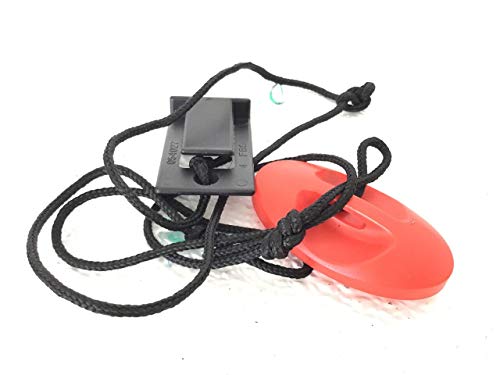 H.F Exchange Treadmill Magnet Safety Key Lanyard - Round Magnet, Magnetic Key with Braided Cord & Clip P/N 303713 - Emergency Stop Switch Replacement Key Plastic - Works with Pro form ZT10