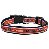 Pets First Collegiate PET Collar New Version Auburn Tigers Dog Collar, Size Small. Best Sports Team Color for...