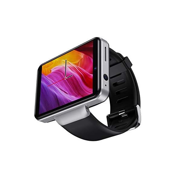 DM101-4G-Smart-Watch-for-Men-241-Display-Android-71-3GB-RAM-32GB-ROM-2080mAh-Watch-Phone-with-Face-ID-Dual-Camera-Bluetooth-GPS-IP67-Waterproof-Smartwatch-Silver Rainbuvvy DM101 4G Smart Watch for Men 2.41" Display Android 7.1 1GB RAM 16GB ROM 2080mAh Watch Phone with Face ID Dual Camera Bluetooth GPS IP67 Waterproof Smartwatch (Silver - 3GB+32GB)