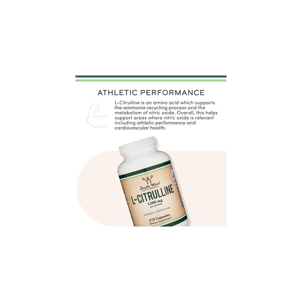 Double Wood Supplements L Citrulline Capsules - 99% Tested Purity - 1,200mg  India