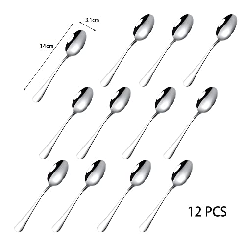 Cucchiaini da Caffè, 12 Pezzi Cucchiai da Tavola