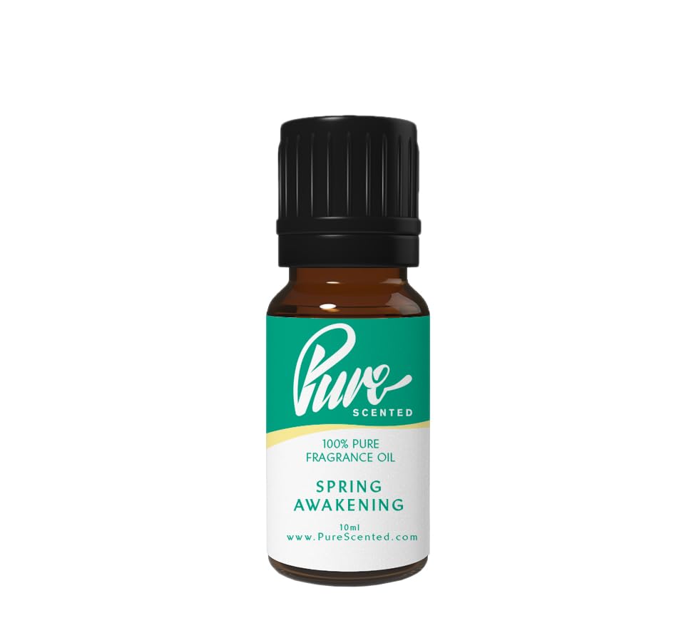 Pure Scented 10ml Fragrance Oils - 1 x 10ml Suitable for Candles, Soaps, Slime, Diffusers, Cosmetics, Wax Melts, Designer (1 x 10ml, Spring Awakening)