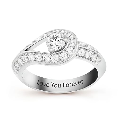 OKROKTOT Personalised Moissanite Rings Women Promise Rings product image