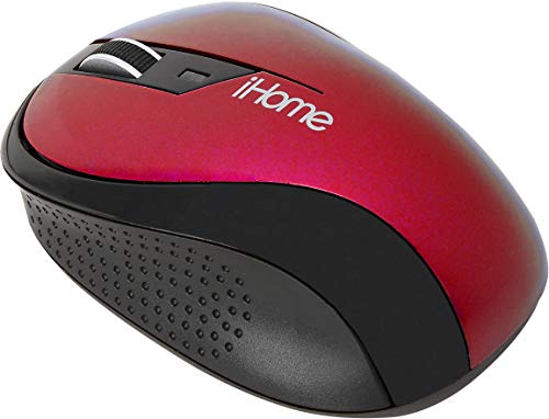 Souris ergonomique iHome IH-M2010R rouge souris optique de bureau nano récepteur