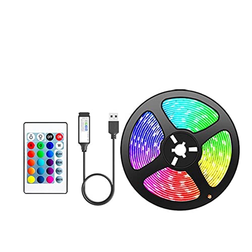 Ruban LED Bluetooth 5050 SMD 5V RVB avec télécommande 24 touches pour TV